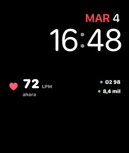 Complicación Pulse Triad con pulso, oxígeno y pasos