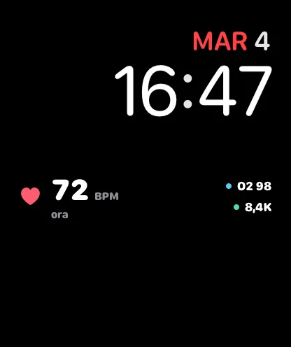 Complicazione Pulse Triad con battito, ossigeno e passi