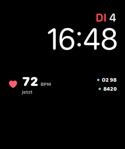 Pulse-Triad-Komplikation mit Herzfrequenz, Sauerstoff und Schritten