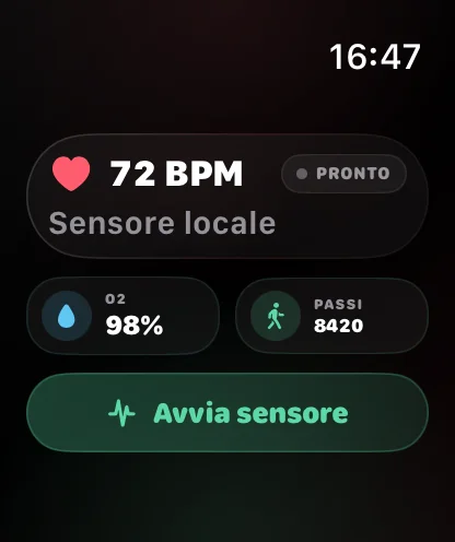 Vista Valori di Pulse su Apple Watch